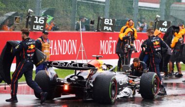 El coche de Max Verstappen antes de comenzar el GP de Bélgica este domingo.