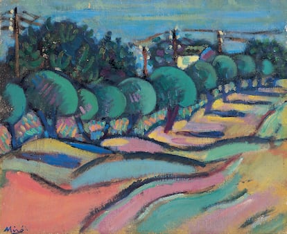 'Paysage de Mont-roig' (1916), óleo de Joan Miró, en Es Baluard Museu d’Art Contemporani de Palma