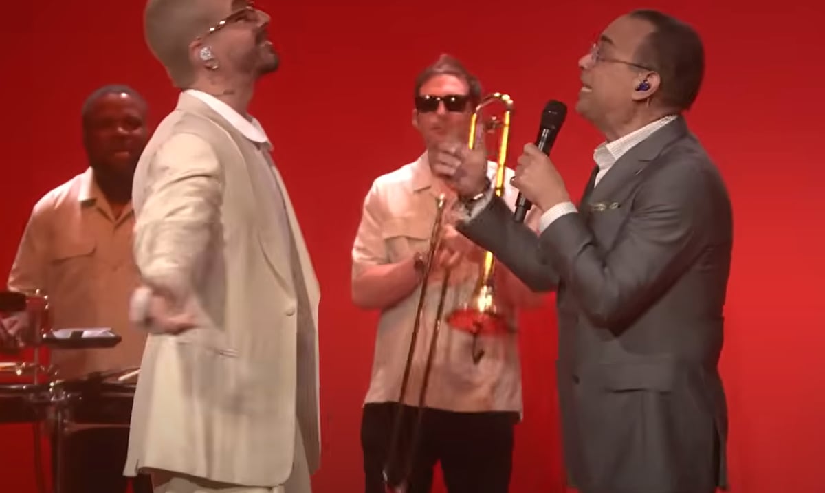Gilberto Santa Rosa y J Balvin encienden el show de Jimmy Fallon