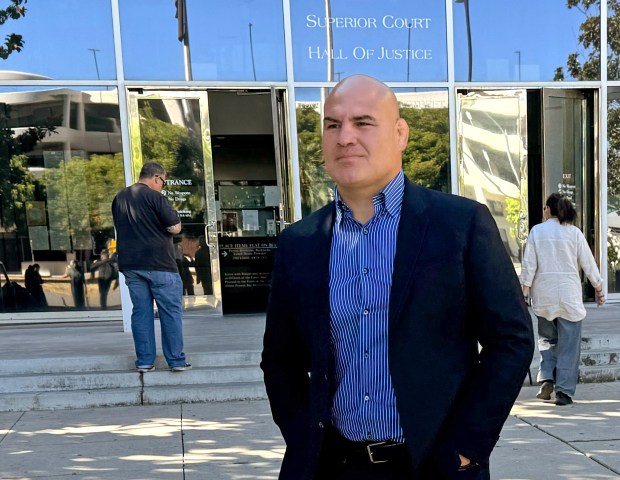 Cain Velasquez leaves the Santa Clara County Hall of Justice in San Jose, Calif. on Aug. 16, 2024 after Velasquez pleaded no contest to attempted murder and nine gun charges for chasing and shooting at a man accused of molesting his son in 2022. The plea was part of an agreement that dropped a mandatory life prison term from his potential sentence. (Robert Salonga/Bay Area News Group)