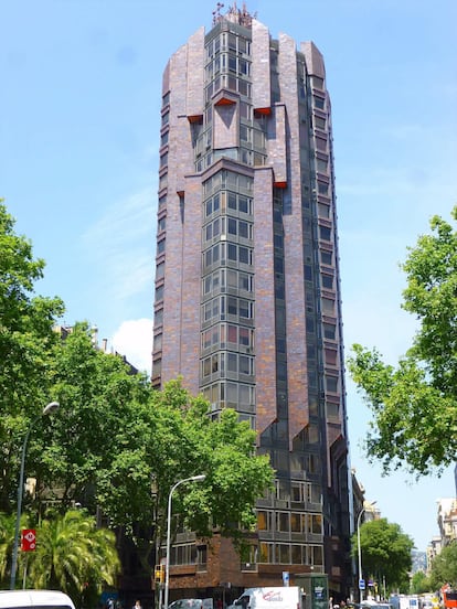 La torre Urquinaona en Barcelona (España).