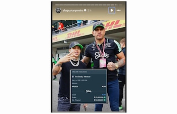 El brasileño apostó 15.000 dólares