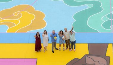 Las canchas de baloncesto del Polígono San Pablo se renuevan con los colores de It's Mariela y Uralde