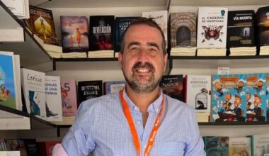 El escritor Rober Cagiao, en una edición pasada de la feria.