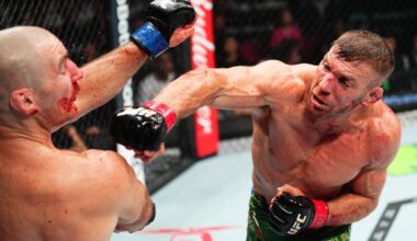 La “bomba” de un campeón que quebró la nariz de un rival y definió la corona de UFC 312