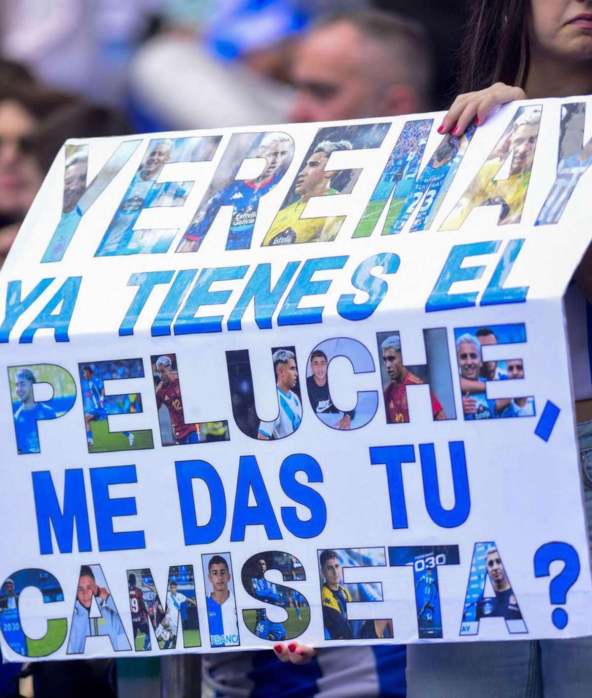 Pancarta en Riazor en el Dépor-Elche. |  Casteleiro/Roller Agencia