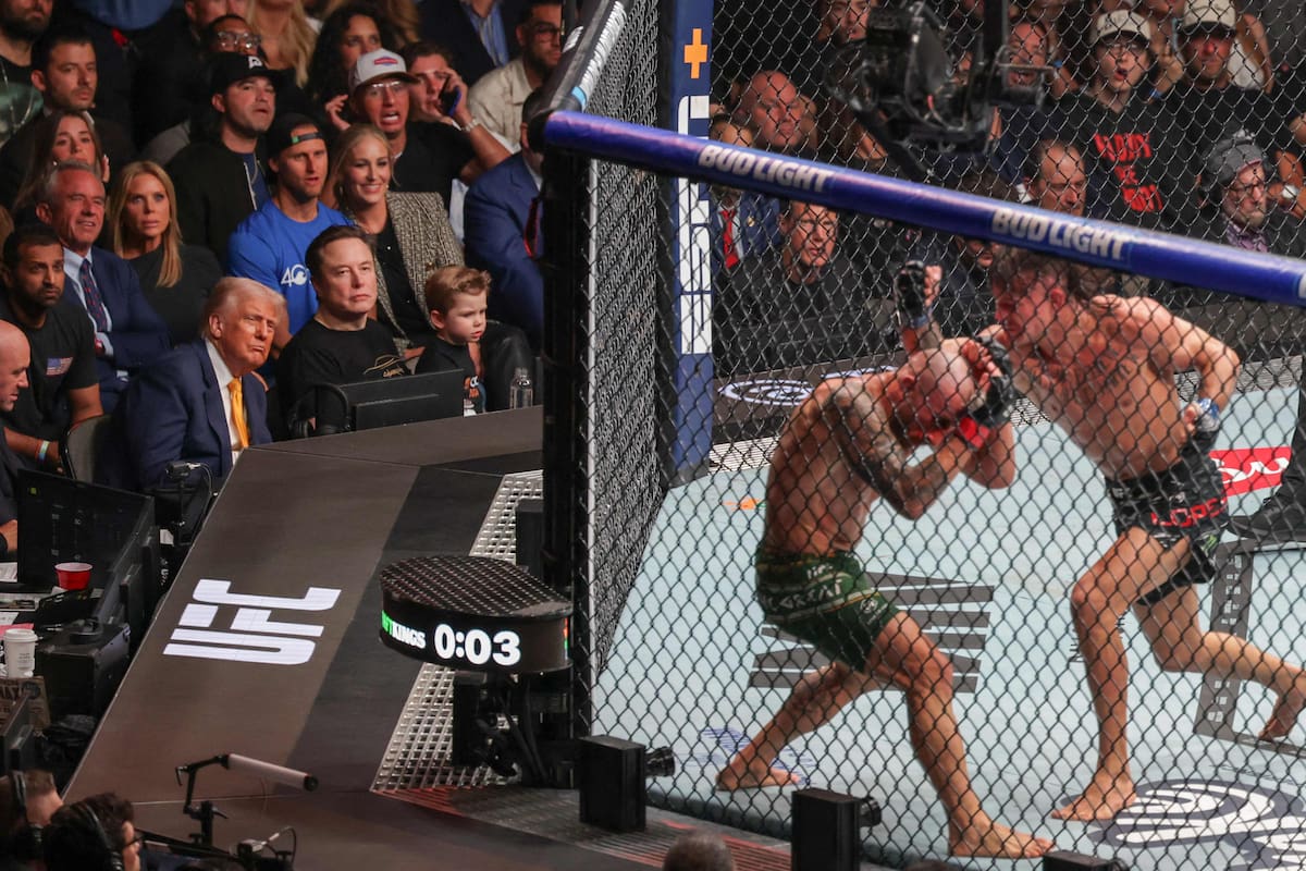 Trump recibió una ovación en la velada de UFC en Miami y Volkanovski recuperó su cinturón