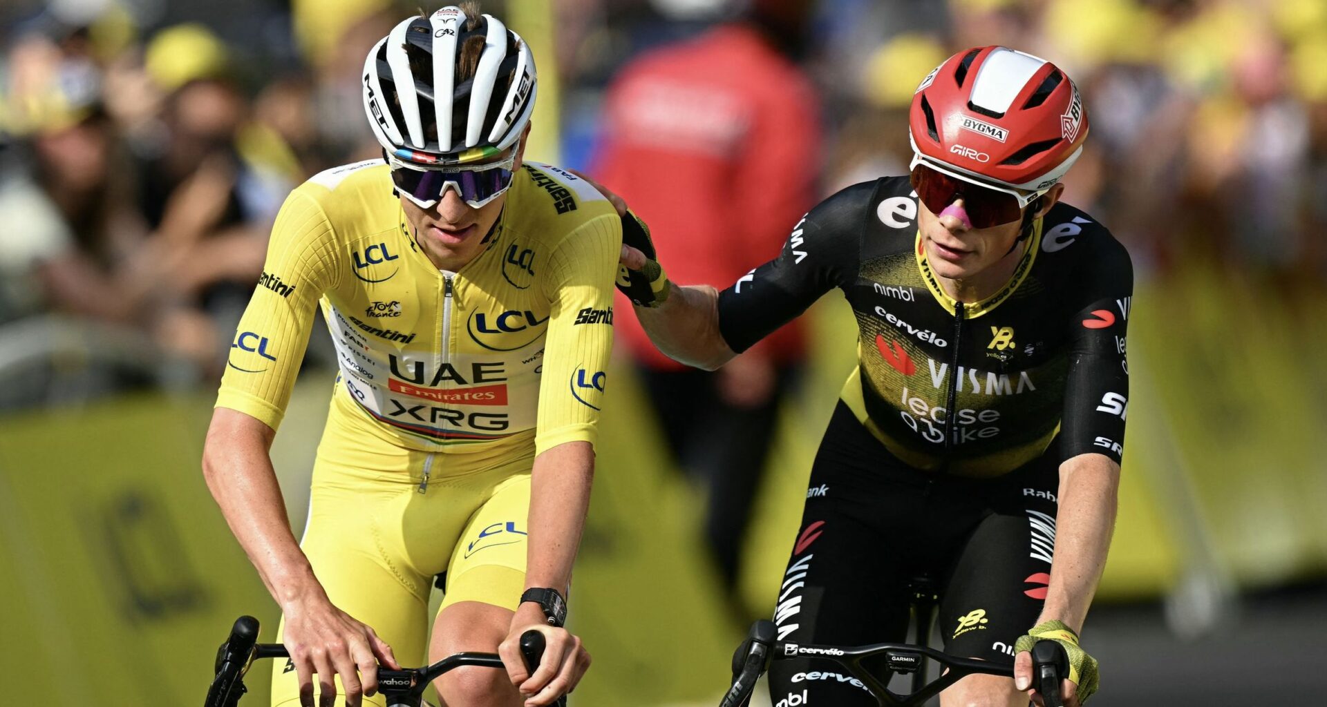 La resignación de un Jonas Vingegaard hundido ante Tadej Pogacar en la 19ª etapa: "Ha sido el mejor, se merece ganar el Tour"