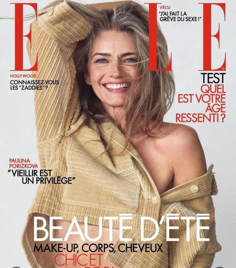 La última tapa de Elle Francia protagonizada por Paulina Poriskova. (Foto: @paulinaporiskov)