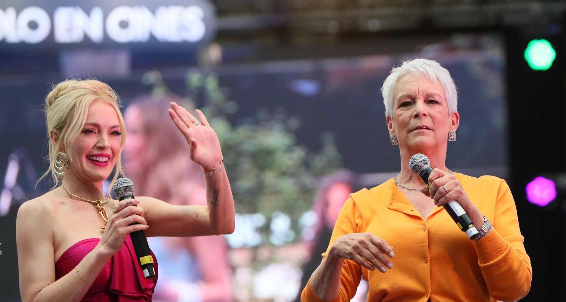 Lindsay Lohan y Jamie Lee Curtis presentan en México la secuela de 'Otro Viernes de locos'
