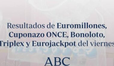 Resultados de La Bonoloto Triplex y Cuponazo de la Once del lunes viernes, 25 de julio de 2025