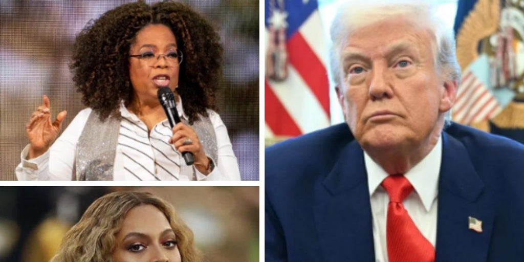 Trump acusa a Oprah y Beyoncé de haber cobrado millones por el apoyo a Harris durante la campaña de 2024