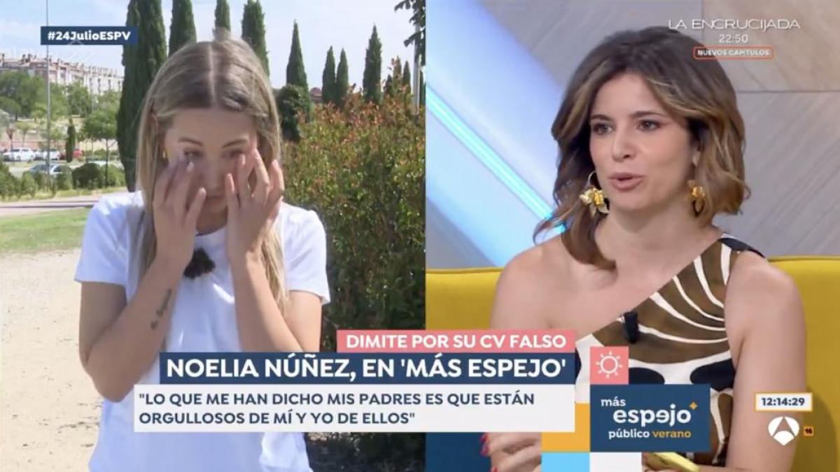 Llaman 'repaso' a lo que ha hecho Ana Iris Simón con Noelia Núñez en 'Espejo Público'