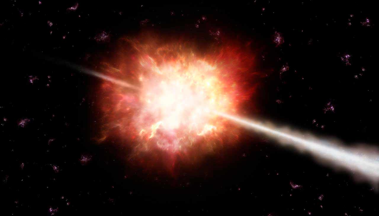 Nuevas pistas sobre uno de los estallidos más violentos de rayos gamma registrados hasta ahora