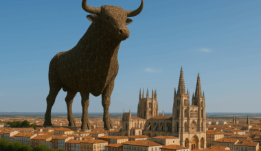 Así se vería el toro de 300 metros propuesto por Vox para Burgos