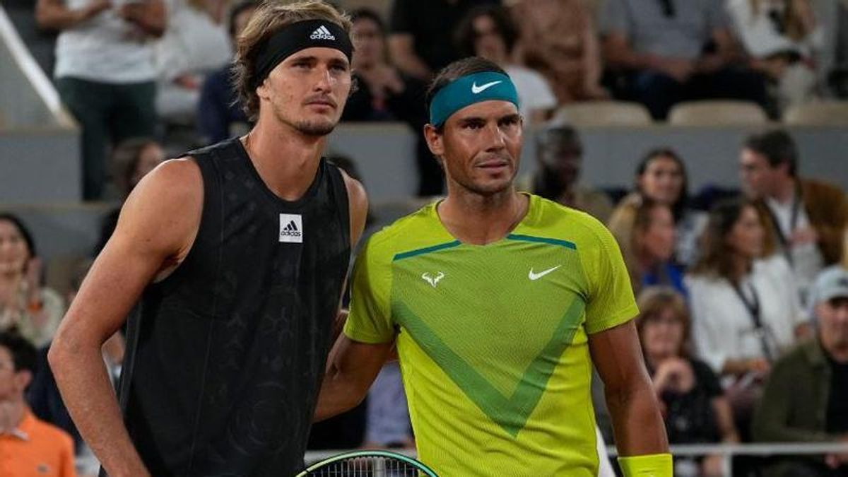 Zverev y Nadal, antes de un partido.