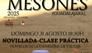 La Escuela Taurina de Guadalajara organiza una Clase Práctica en Mesones