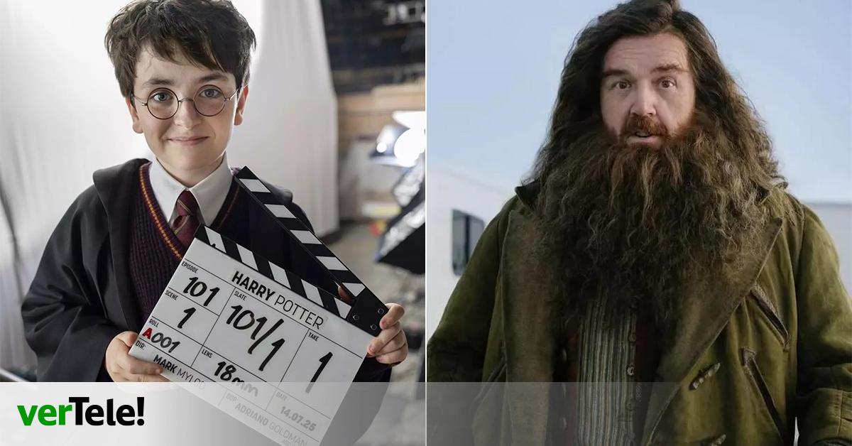 Cazan a los nuevos Harry Potter y Hagrid en sus primeras imágenes juntos en el rodaje de la serie de HBO Max