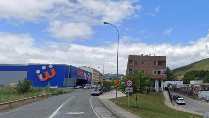Imagen de la entrada a la localidad de Arre.
