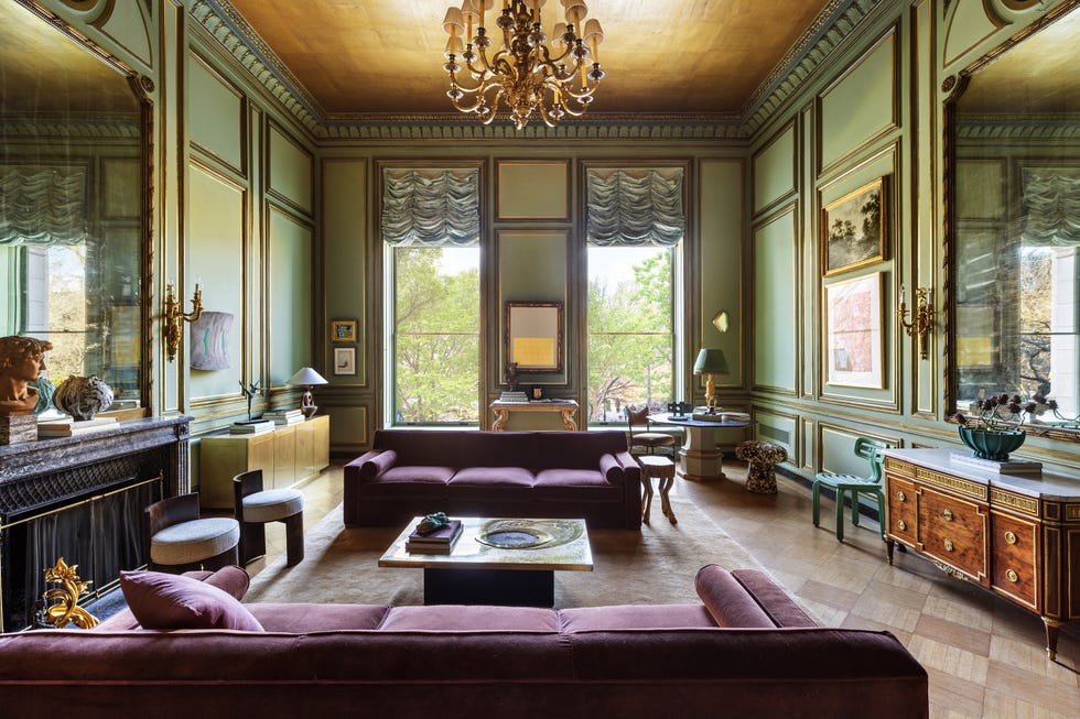 salon decorado verde menta