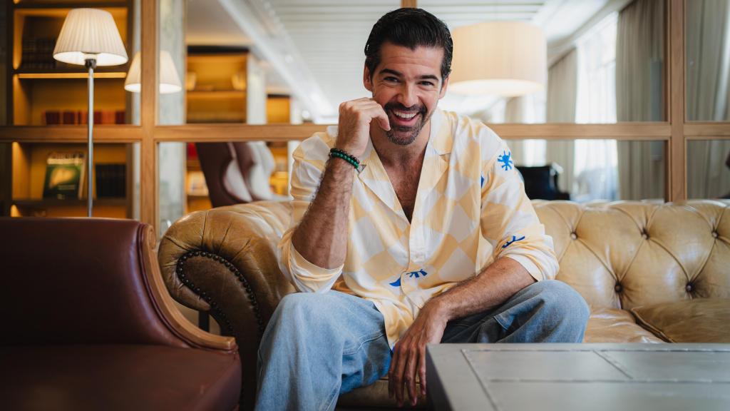 El actor Miguel Ángel Muñoz durante la entrevista con EL ESPAÑOL.