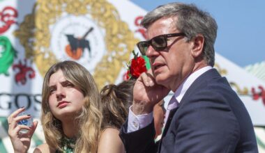 Amina y Cayetano Martínez de Irujo en la Semana Santa 2024.