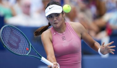 Emma Raducanu, en el partido ante Aryna Sabalenka.