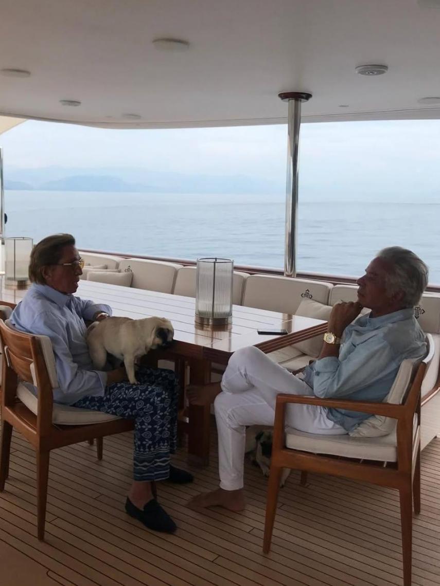 Valentino y  Giancarlo Giammetti, en una imagen de las redes sociales.
