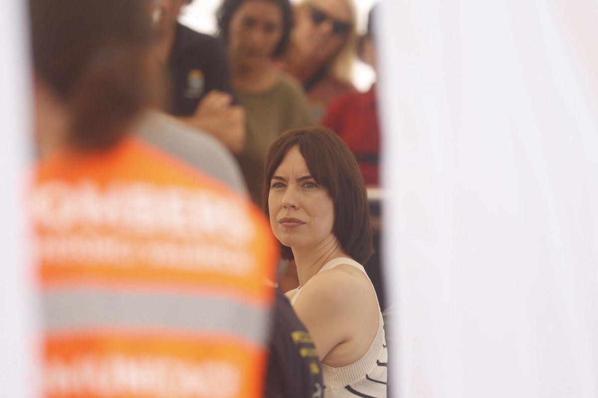 La ministra Diana Morant, en el incendio de Teresa de Cofrentes.