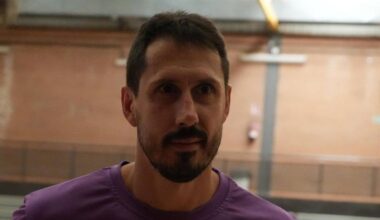 Fernando Ruiz, en el entrenamiento del Balonmano Caja Rural Zamora