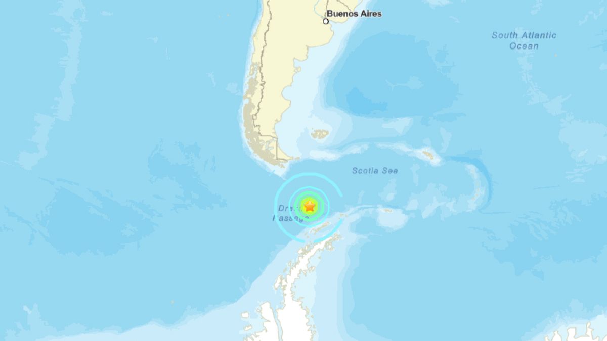 Un gran terremoto de magnitud 7,5 sacude la Antártica chilena y activa la alerta de tsunami