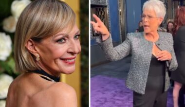 La reacción de Jamie Lee Curtis al ver a la actriz Allison Janney “sin pantalones” en una alfombra roja