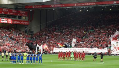 El conmovedor minuto de silencio en homenaje a Diogo Jota en Anfield antes del primer partido del Liverpool por la Premier League