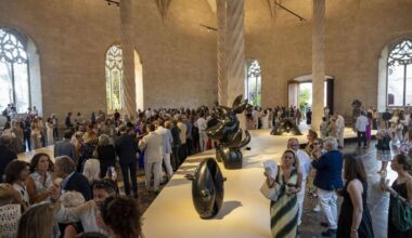 Un momento de la inauguración de la muestra de la Llotja
