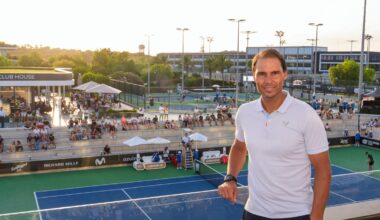 Rafa Nadal, este jueves en uno de los partidos del Rafa Nadal Open en Manacor