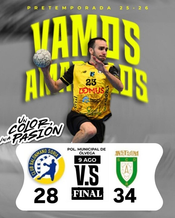 Balonmano Soria arranca la pretemporada en Ólvega con un exigente test ante Anaitasuna