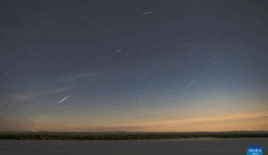 Lluvia de meteoros perseidas sobre la provincia de Heilongjiang