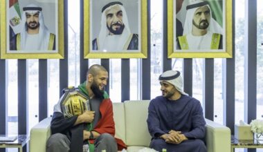 Campeón de la UFC, recibido con honores en Abu Dhabi