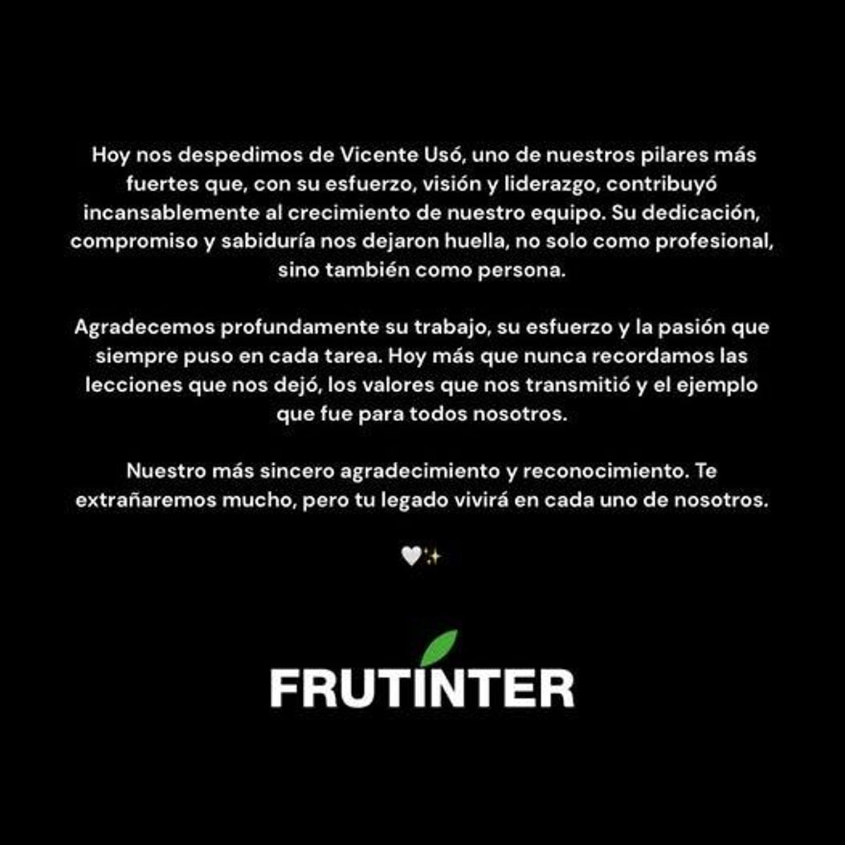 Despedida de Frutínter a uno de sus pilares.