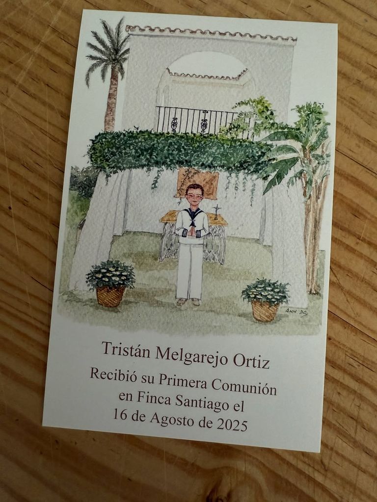 Comunión del hijo de Eugenia Osborne, Tristán