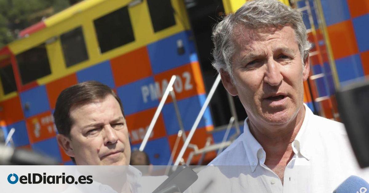 Feijóo acusa al Gobierno de "escatimar" medios contra los incendios