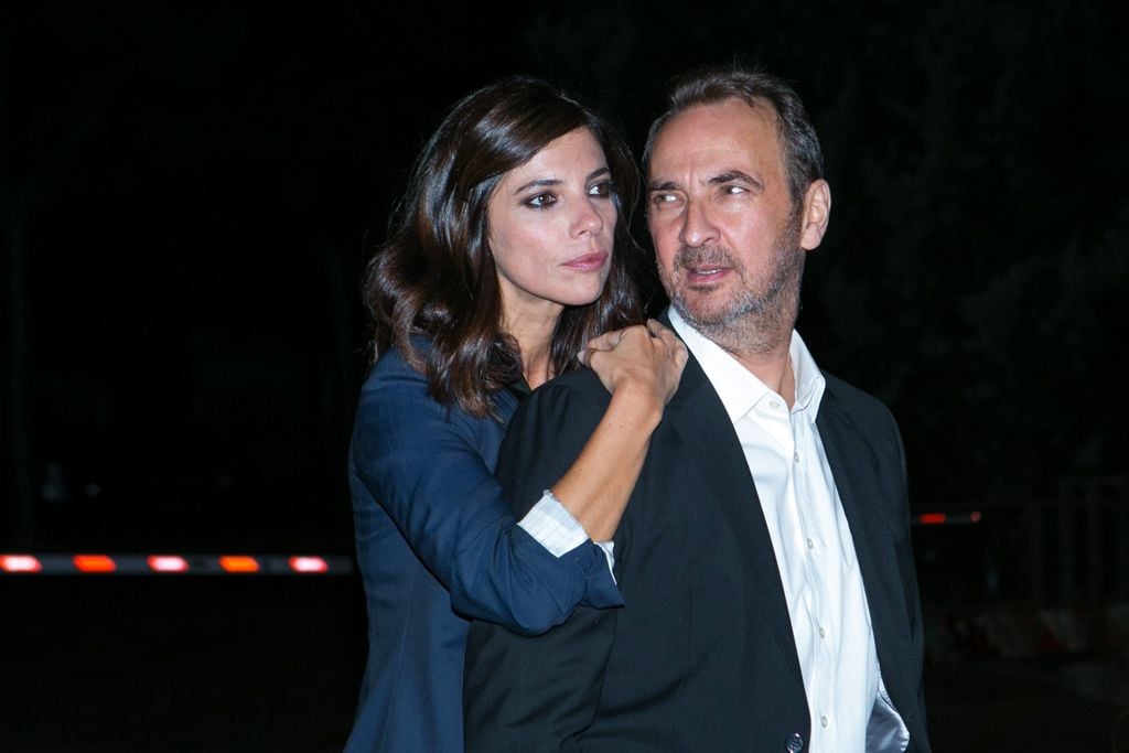 Spanish actress Maribel Verdu and her husband Pedro Larranaga are seen on September 28, 2015 in Madrid, Spain