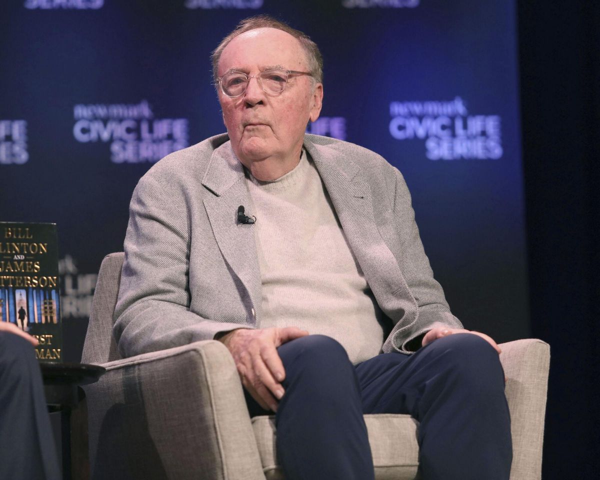 FILE - James Patterson listens during an appearance to discuss his book "The First Gentlemen" on June 11, 2025, in New York. (Photo by Greg Allen/Invision/AP, File). 061125131789, 21334631, FILE PHOTO