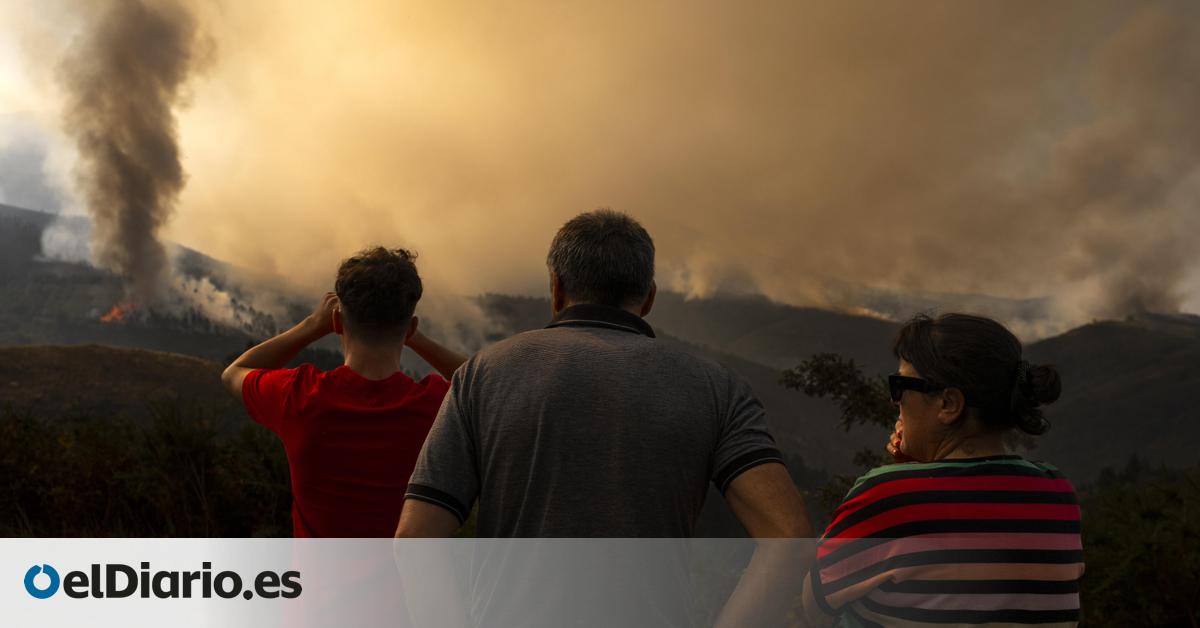 Tres incendios sin control afectan a más de 1.500 hectáreas en la provincia de Ourense