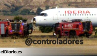 Un avión de Iberia aterriza de emergencia en Barajas después de colisionar con un pájaro