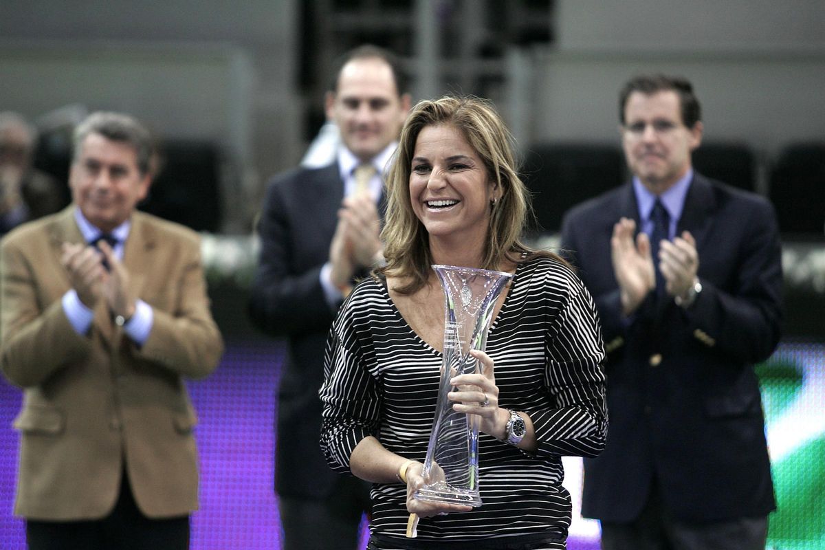 Arantxa Sánchez Vicario, durante el homenaje que recibió en el Masters Femenino en Madrid.