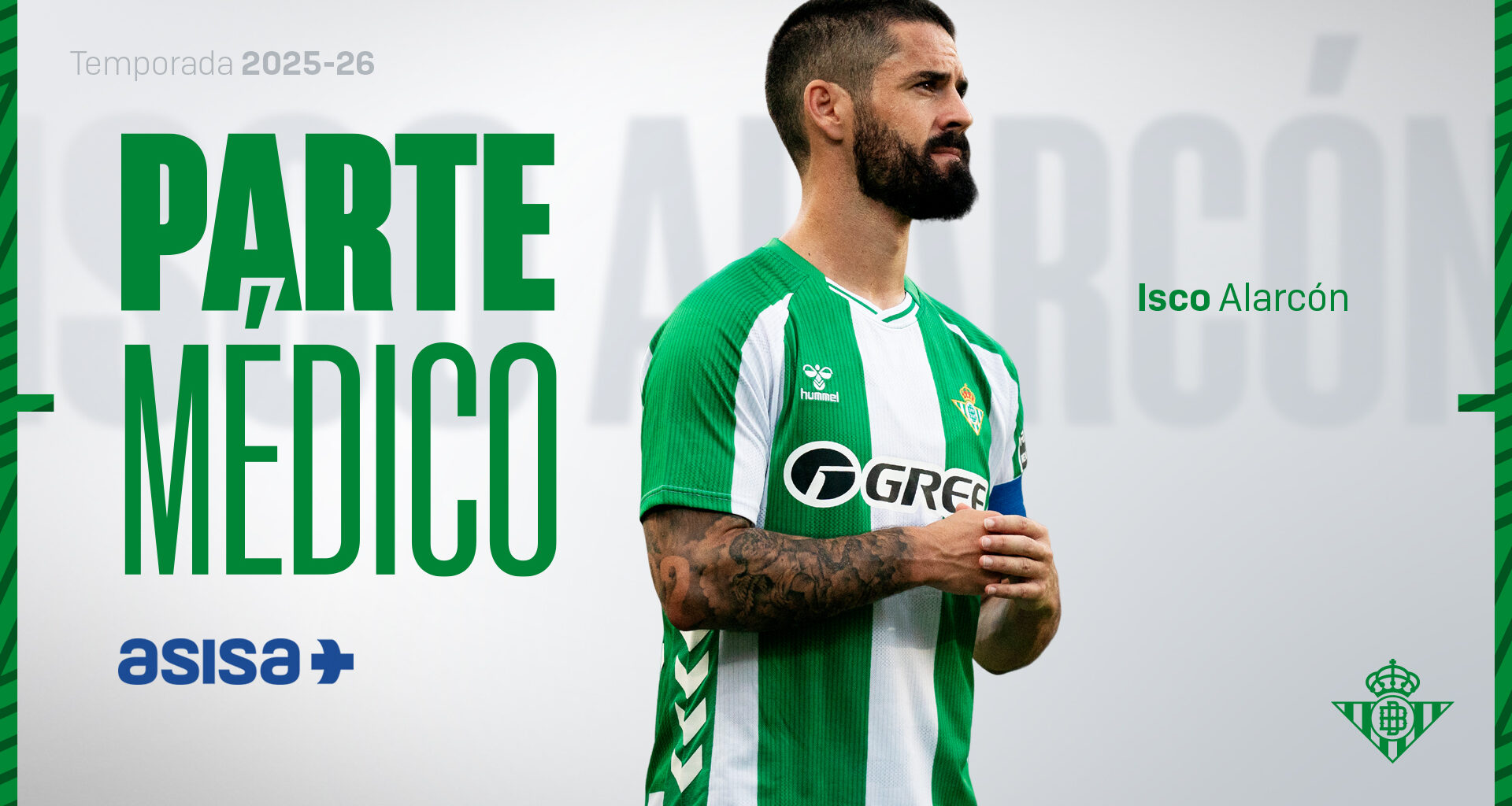 Parte médico de Isco Alarcón