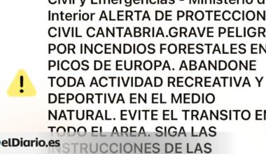 Asturias, Cantabria y Castilla y León envían una alerta a los móviles para evitar actividades en los Picos de Europa