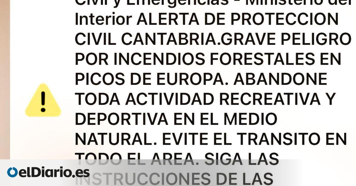 Asturias, Cantabria y Castilla y León envían una alerta a los móviles para evitar actividades en los Picos de Europa