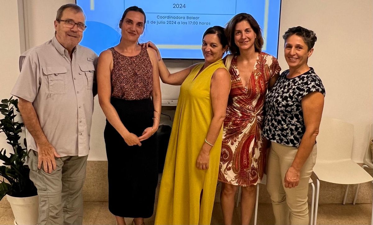 Segismundo Morey, Catilena Bibiloni, Mercedes Isern, Isabel Heras y Patricia Armella, de la junta directiva de la Asociación Balear de la Enfermedad de Andrade.